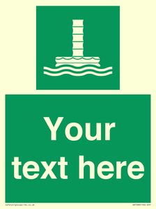 Custom sign safe condition Evacuation chute 